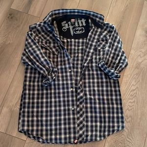 Vintage Split Mens Checkered Tee